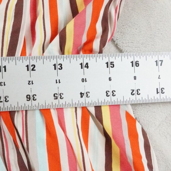 Torrid mini Challis Halter Neck Mini Dress Womens 0X Striped Multi Color - Picture 8 of 12